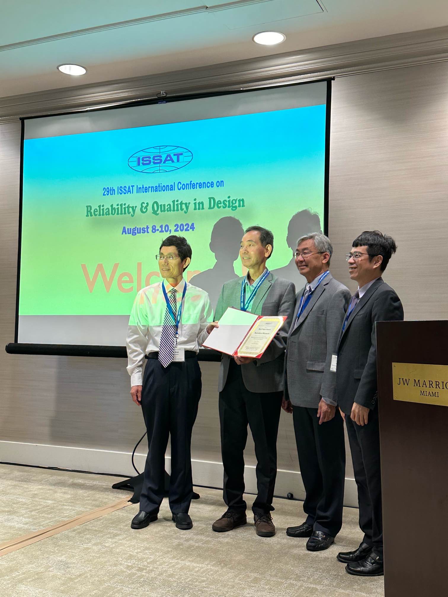 ISSAT RQD 2024 Best Paper Award Ceremony